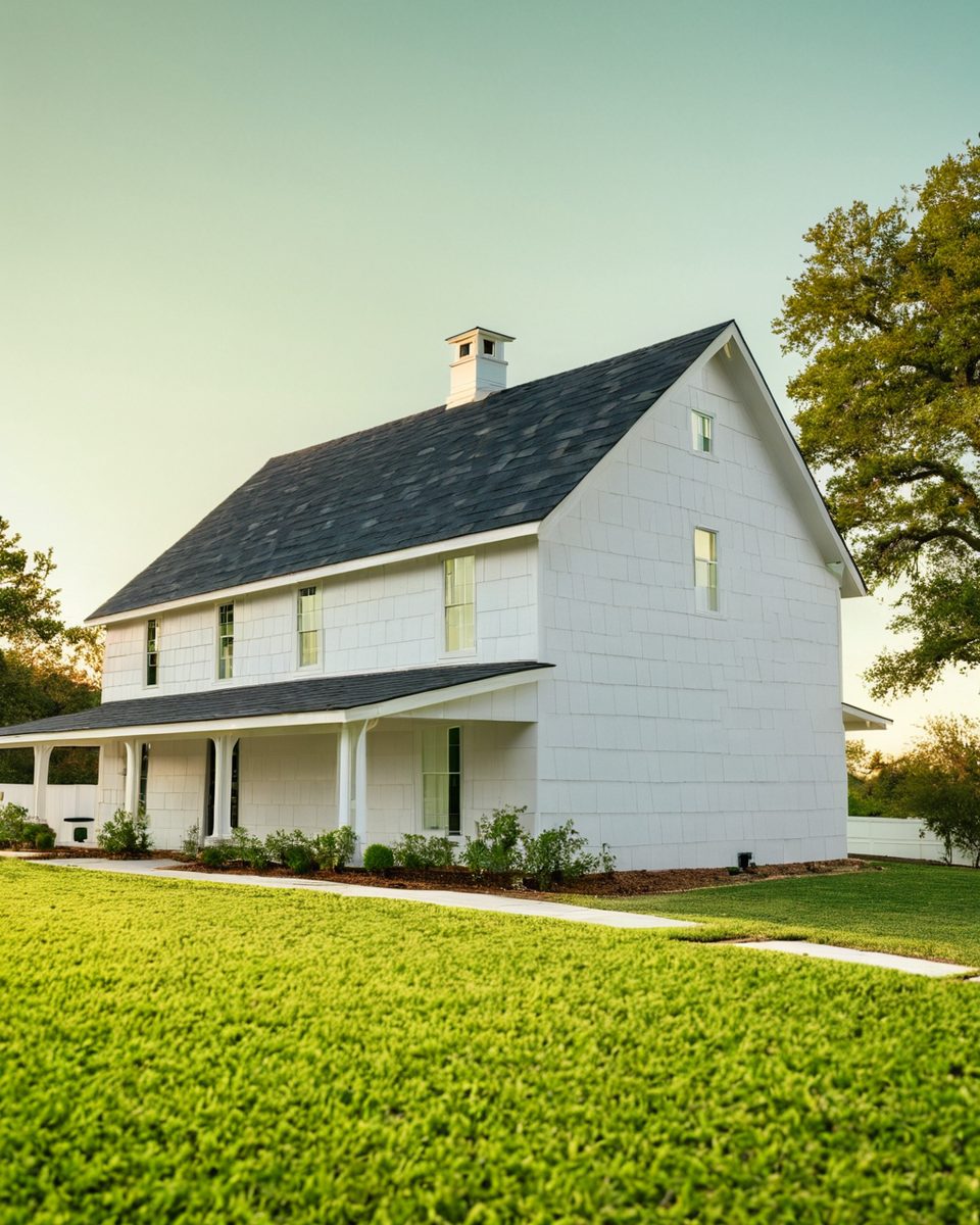 Home with a newly installed dark gray architectural shingle roof